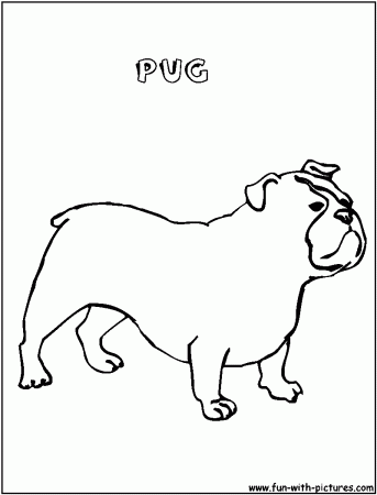 Christmas Pug Coloring Pages Printable Pug Coloring Pages. Kids ...