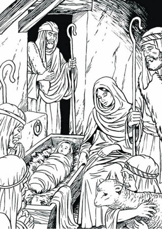 Three Wise Man in Nativity Coloring Page | Color Luna