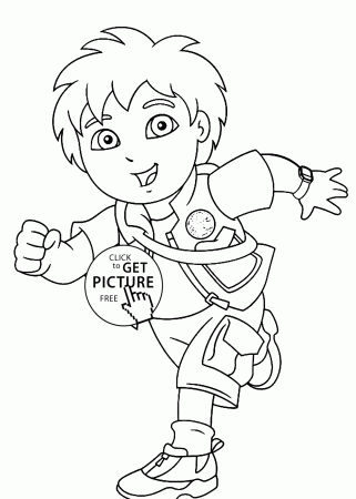 Go Diego coloring pages for kids, printable free | coloing-4kids.com