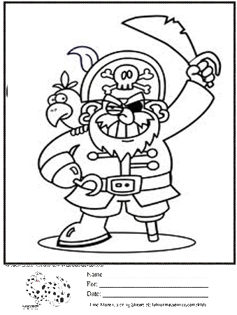 Black And White Pirate Coloring Pages - Coloring Pages For All Ages