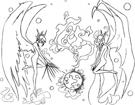 Anime Angel Coloring Pages To Print - Coloring Pages For All Ages