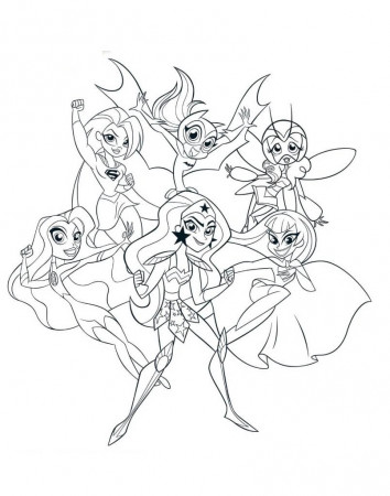 DC Super Hero Girls 1 Coloring Page - Free Printable Coloring Pages for Kids