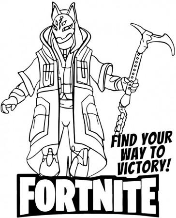 Free Fortnite Drift coloring page to print - Topcoloringpages.net