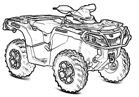 Off-road quad coloring book to print and online