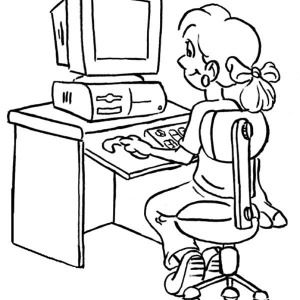 A Computer with Mouse and Keyboard Coloring Page | Coloring Sun | Coloring  pages, Coloring pictures, Online coloring