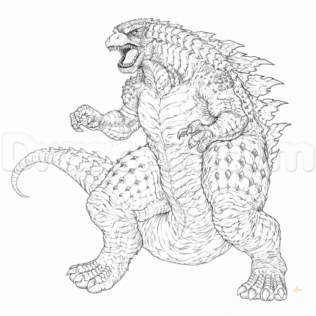 Enjoy coloring this Godzilla coloring pages and relieve stress.Click this  pin for more.. #coloring #coloringpages… | Coloring books, Coloring pages  for grown ups, Coloring pages
