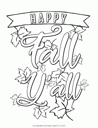 Free Printable Fall Coloring Pages - Simple Mom Project