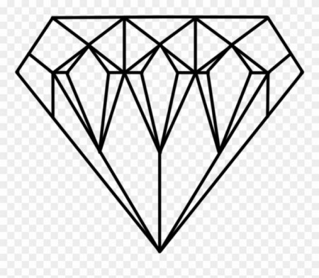 Diamonds Clipart Jewel Diamond Printable Coloring Of Jewels Hands ...