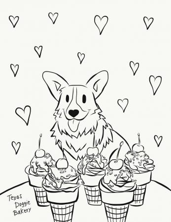 Free Printable Corgi Coloring Pages From Texas Doggie Bakery