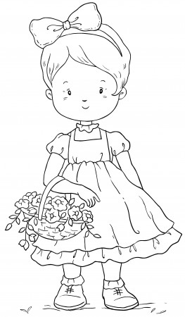 Flower Girl | Coloring pages for girls, Coloring pages, Coloring books