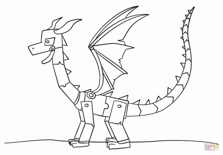 Minecraft Ender Dragon coloring page | Free Printable Coloring Pages