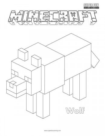 Wolf Minecraft Coloring - Super Fun Coloring