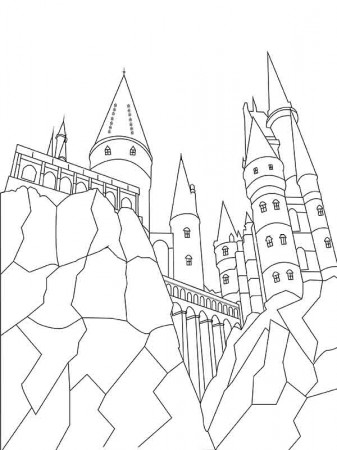 Hogwarts Amazing Castle Coloring Page - Free Printable Coloring Pages for  Kids
