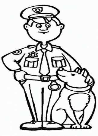 free coloring pages of k9 police dog Police Officer Coloring Pages ...