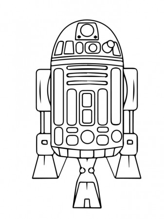 Astromech Droid R2 D2 coloring book to print and online