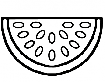 Easy Watermelon Coloring Pages - Watermelon Coloring Pages - Coloring Pages  For Kids And Adults
