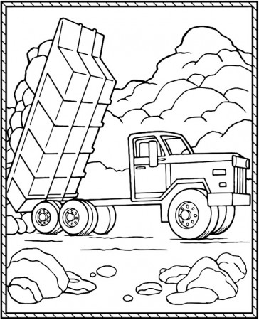 Construction vehicle coloring sheet for kids - Topcoloringpages.net