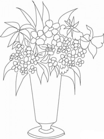 Flowers in a Vase coloring pages. Download and print Flowers in a Vase  coloring pages
