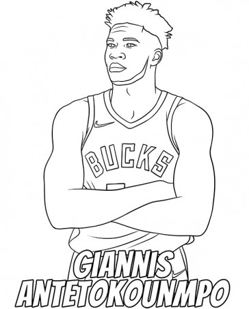 Giannis Greek coloring page NBA- Topcoloringpages.net