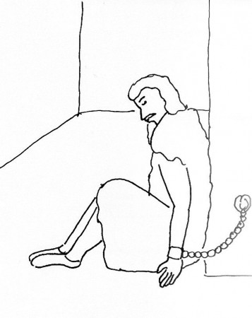 Bible Story Coloring Page for John the Baptist in Prison | Free ...