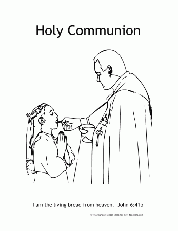 7 Sacraments Communion Coloring Pages - Coloring Pages For All Ages