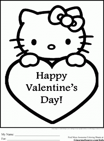 leproject.co Page 4: valentine color sheets. kitty coloring pages ...