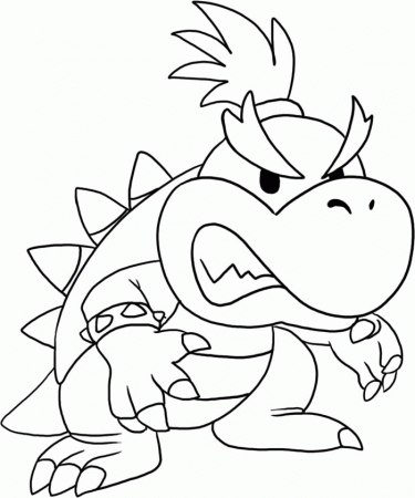 Bowser To Print - Coloring Pages for Kids and for Adults