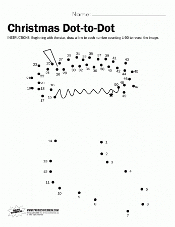5 Best Images of Christmas Dot To Dot Printables - Free Printable ...