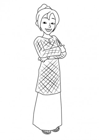 Ros from Upin and Ipin Coloring Page - Free Printable Coloring Pages for  Kids