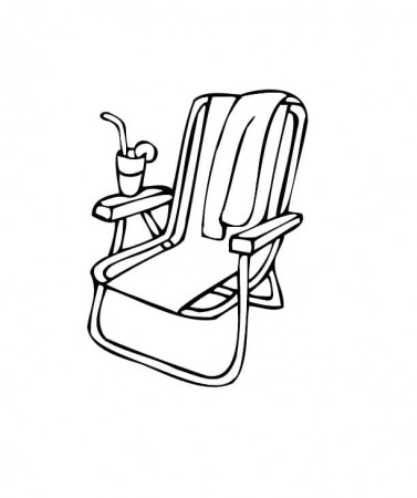 Free Beach Chair Coloring Page - Free Printable Coloring Pages for Kids