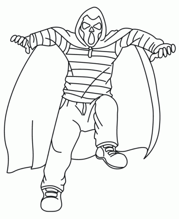 Halloween Costume Coloring Page - Ghost costume - Free Printable ...
