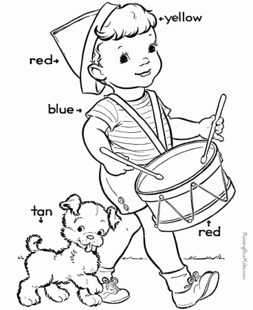 Free Color Worksheets For Kindergarten