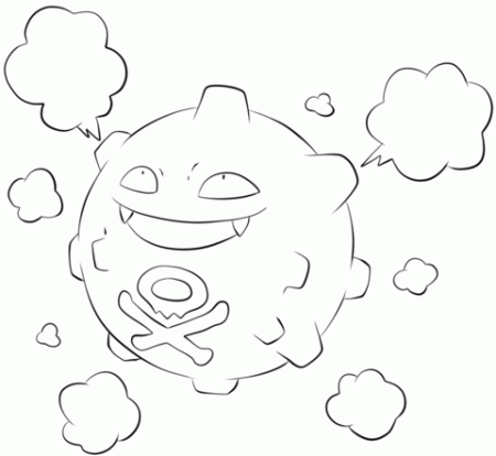Koffing coloring page | Free Printable Coloring Pages