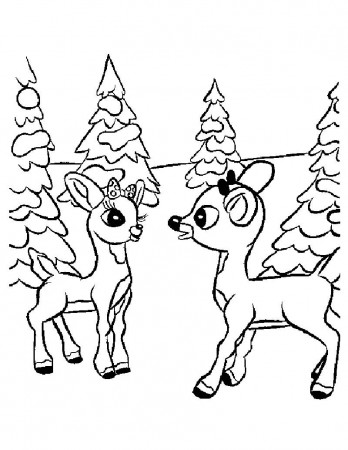 SANTA'S REINDEER coloring pages - Comet and Rudolph