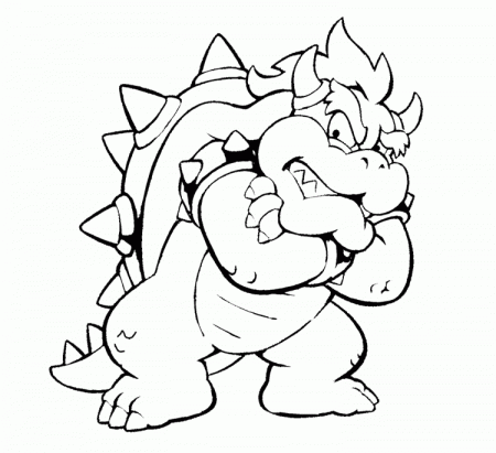 Mario Bowser - Coloring Pages for Kids and for Adults