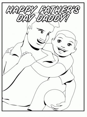 Coloring & Activity Pages: "Happy Father's Day Daddy!" from Son ...