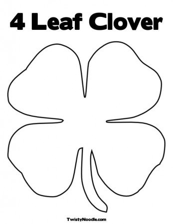 Best Photos of Four Leaf Clover Coloring Page - Four Leaf Clover ...