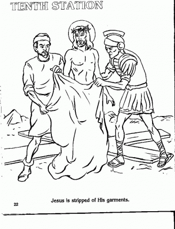 Coloring Pages Stations Of The Cross - Coloring Page