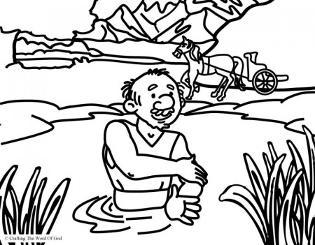 Naaman Is Healed Coloring Page