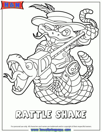 Skylanders Swap Force Undead Rattle Shake Coloring Page | H & M ...