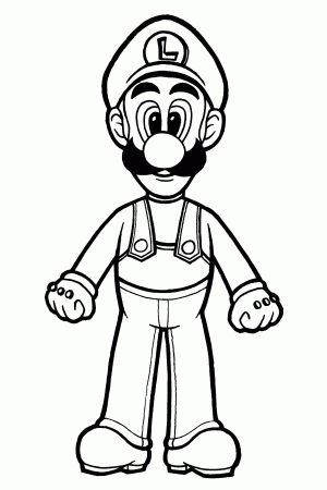 luigi coloring page | Only Coloring Pages