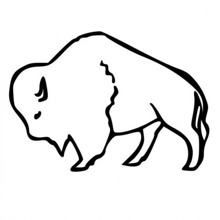 Buffalo Outline Die-Cut Decal Car Window by BeeMountainGraphics