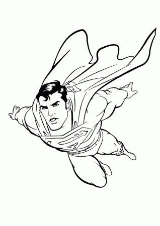Powerful Superman Coloring Pagee Coloring Pages Printable Superman ...