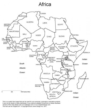 Map Of Africa Coloring Page | Coloring Pages Kids Collection