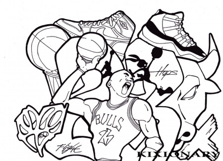 Michael Jordan - Coloring Pages for Kids and for Adults