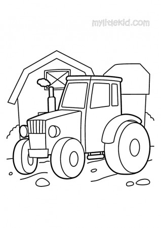 Tractor coloring pages. Print or download for free.