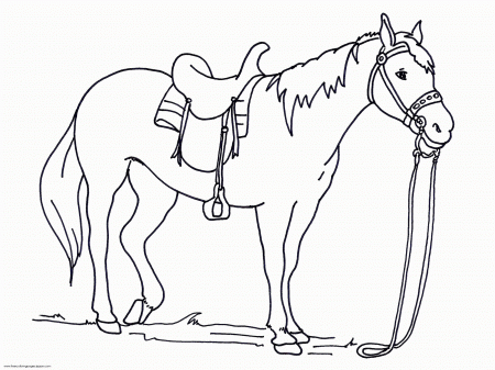 horse coloring for kids - Clip Art Library
