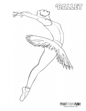 6 beautiful ballerina coloring pages - Print Color Fun!