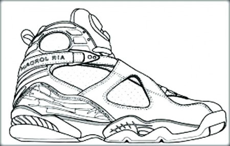Jordan Shoes Coloring Pages at GetDrawings | Free download