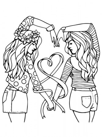 Best Friends 5 Coloring Page - Free Printable Coloring Pages for Kids